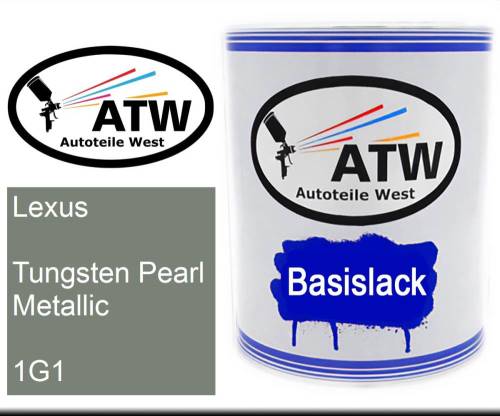 Lexus, Tungsten Pearl Metallic, 1G1: 1L Lackdose, von ATW Autoteile West.